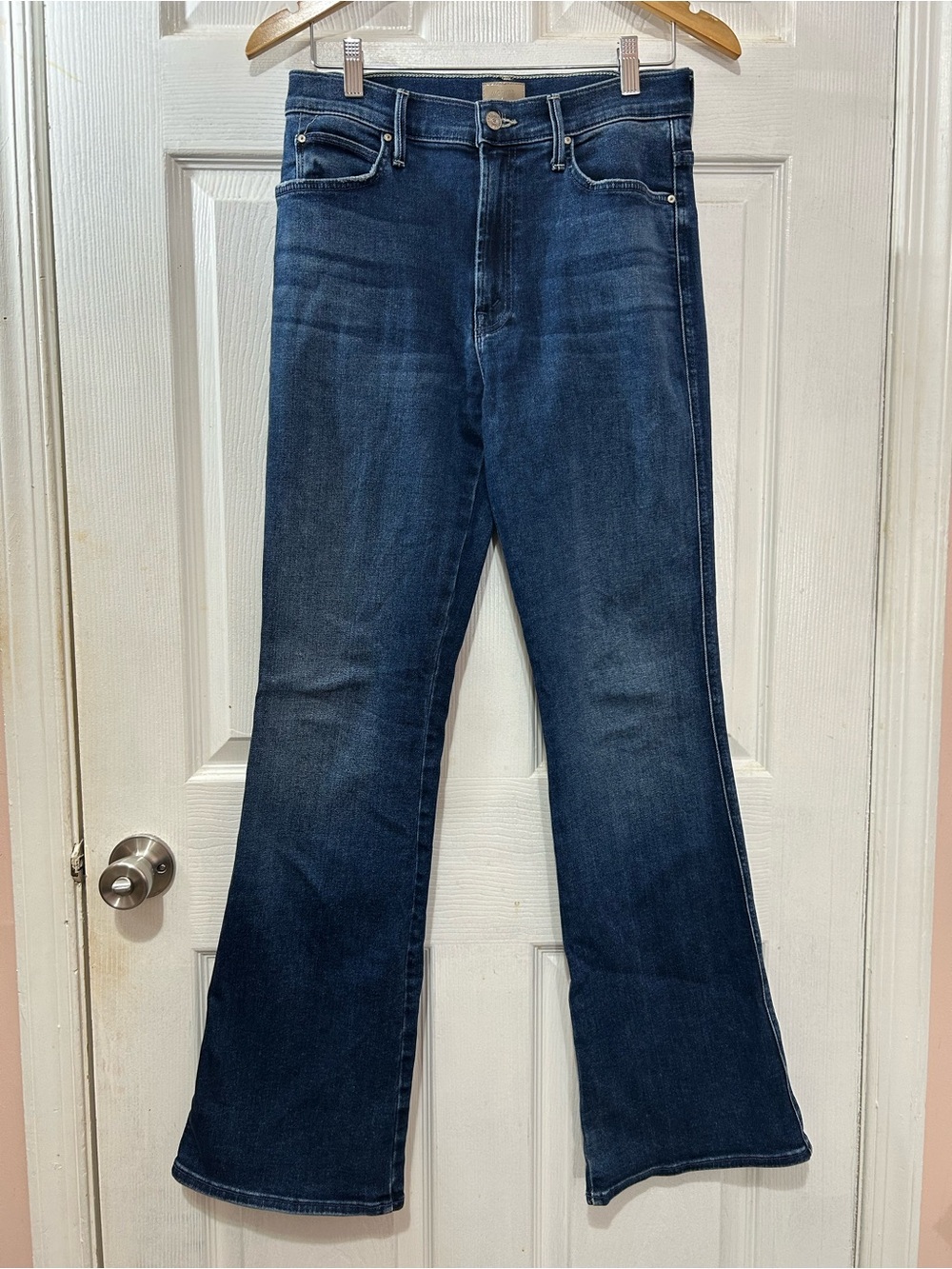 MOTHER The Desperado Dark Wash Denim High Rise Flare Jeans Women’s Size 28
